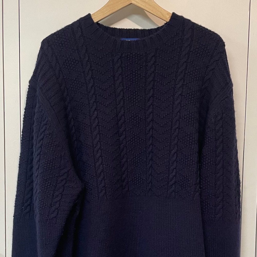 Pendleton merino crew neck fisherman's sweater